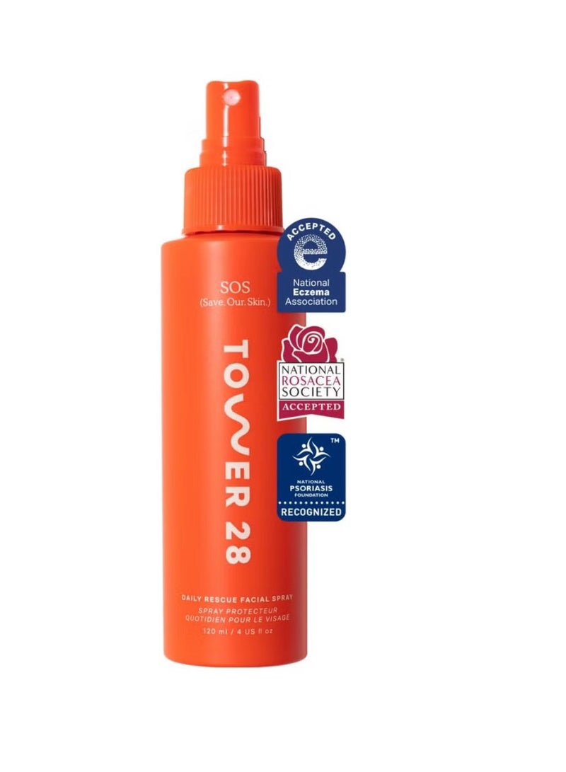 TOWER 28 SOS Daily Rescue Facial Spray | Soothing and Refreshing pH Balancing Toner | Hypochlorous Acid Designed for Sensitive Skin | 4 Fl Oz - Image 1