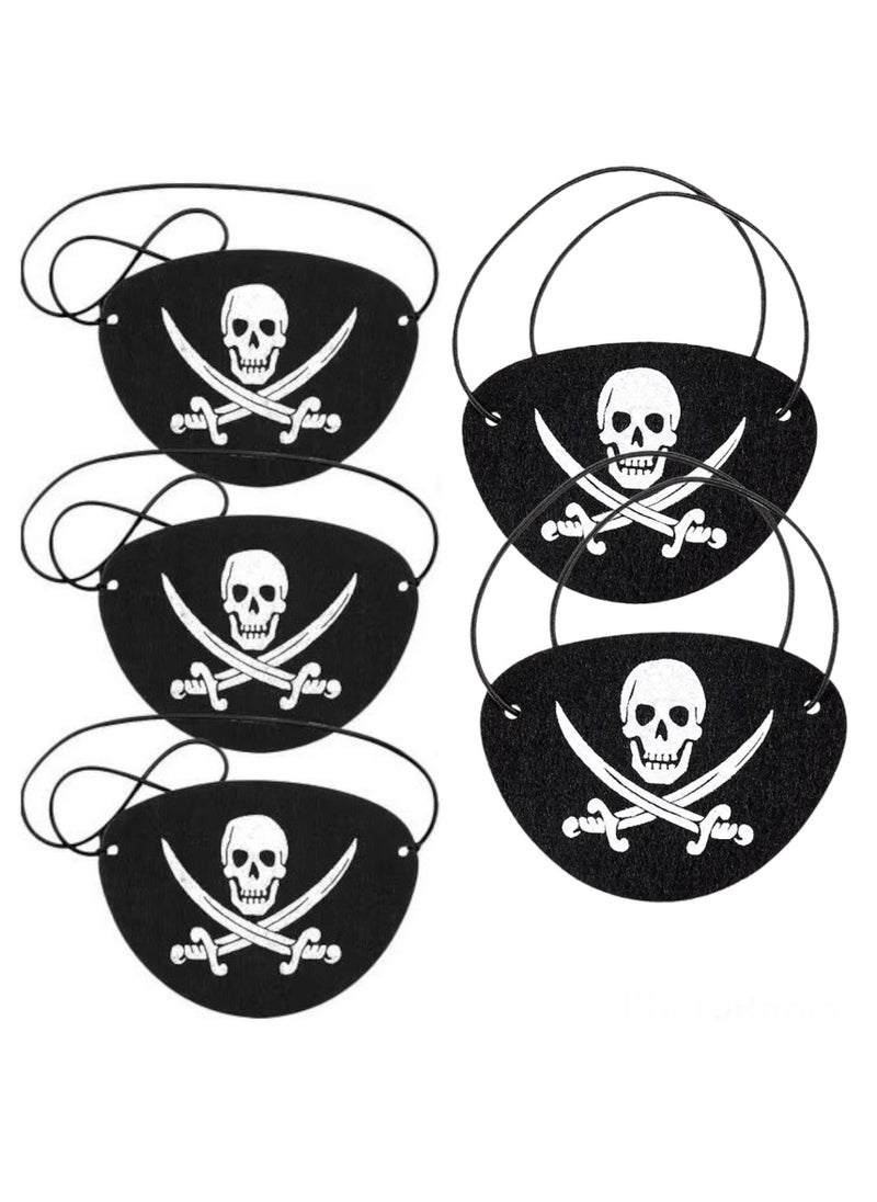 5 Piece Pirate Blinder Eye Patches