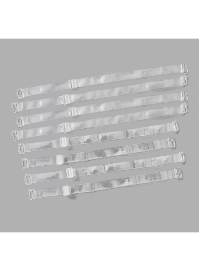 KHAJUL 4-Pair Adjustable Clear Bra Straps, Soft Transparent Shoulder Straps, Non-Slip Replacement Straps for Women Strapless Bras - Image 3