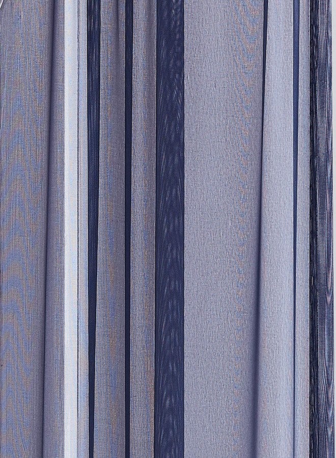 LinenZone Navy Window Scarf Valance in 216 Inch Size. Use Window Scarves as Canopy Bed or Backdrop Curtains, Curtain Scarf, or Sheer Fabric for Draping. (Amazing 55 x 216, Navy) - Image 4
