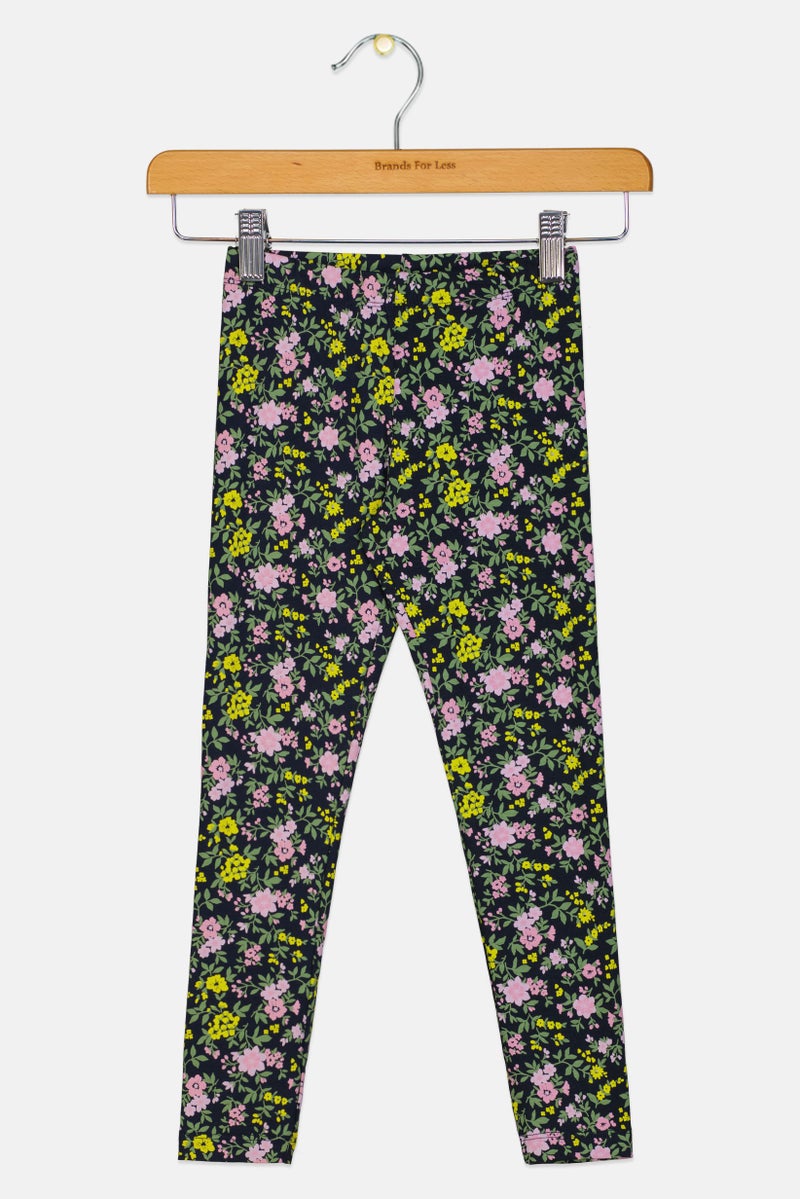 NAME IT Basic Needs by Name It Toddlers Girl Floral Pattern Leggings, Multicolor - Image 1