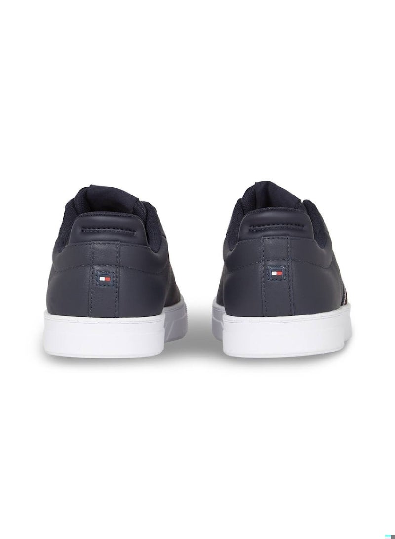 TOMMY HILFIGER Leather Signature Tape Court Trainers - Image 4