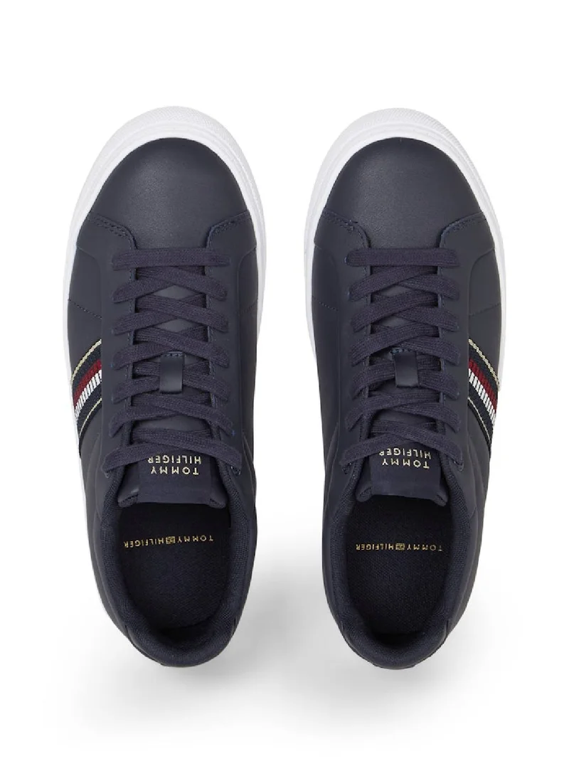 TOMMY HILFIGER Leather Signature Tape Court Trainers
