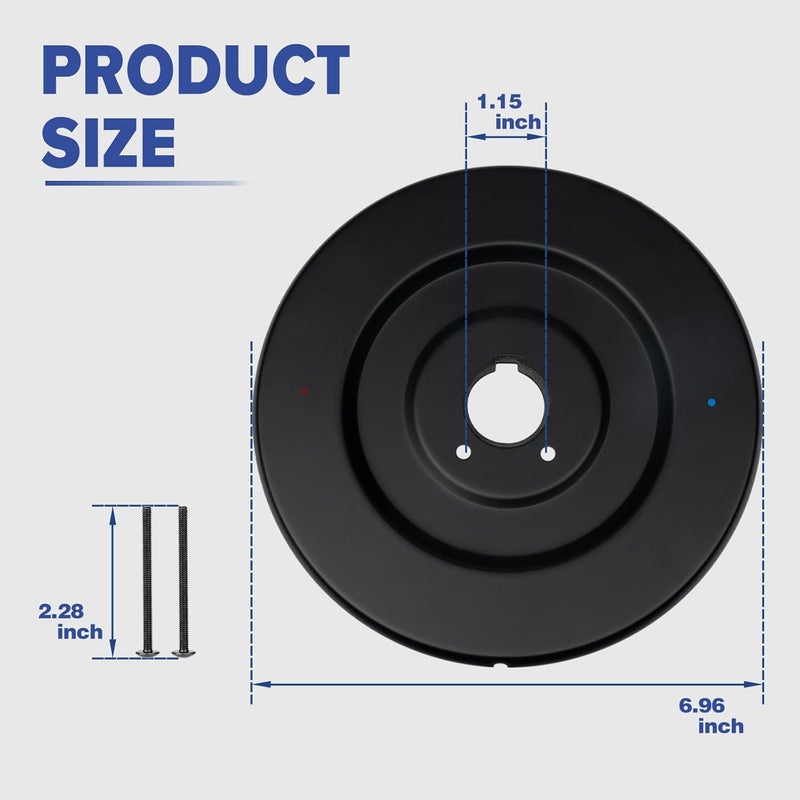 FIMXSD Escutcheon Replacement for Moen 16090 Chateau Collection, Shower Handle Cover Plate for One-Handle Tub and Shower Faucets (Black) - Image 4