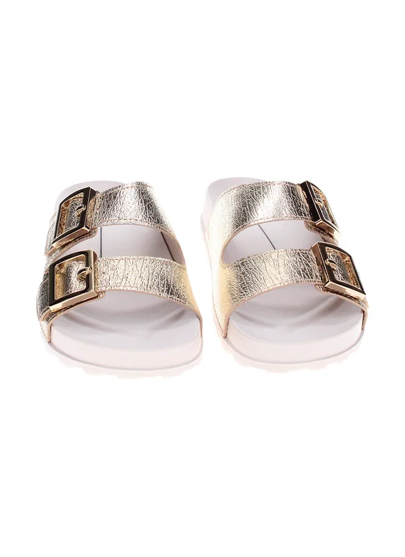MOLECA Moleca Ladies Flat Sandals Golden | Made In Brazil