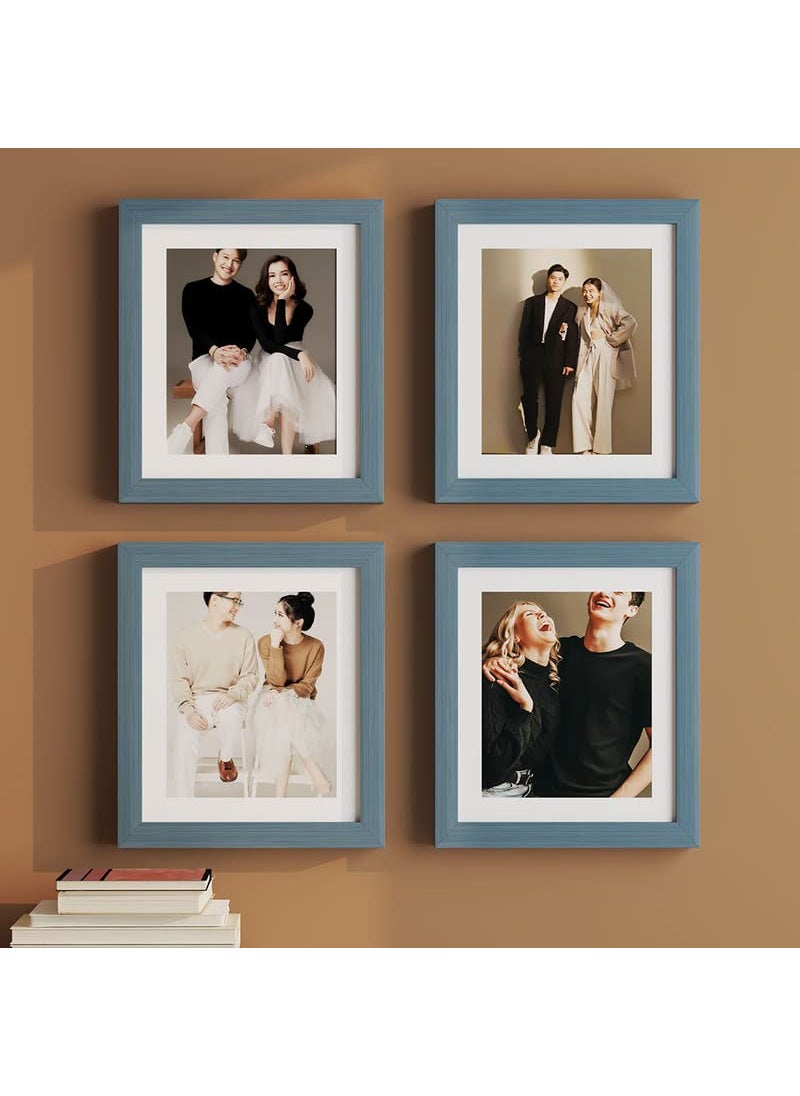 Art Street Art Street Set of 4 Individual Blue Wall Photo Frames Wall Decor, 4 Unit 8x10 inches  - Image 1