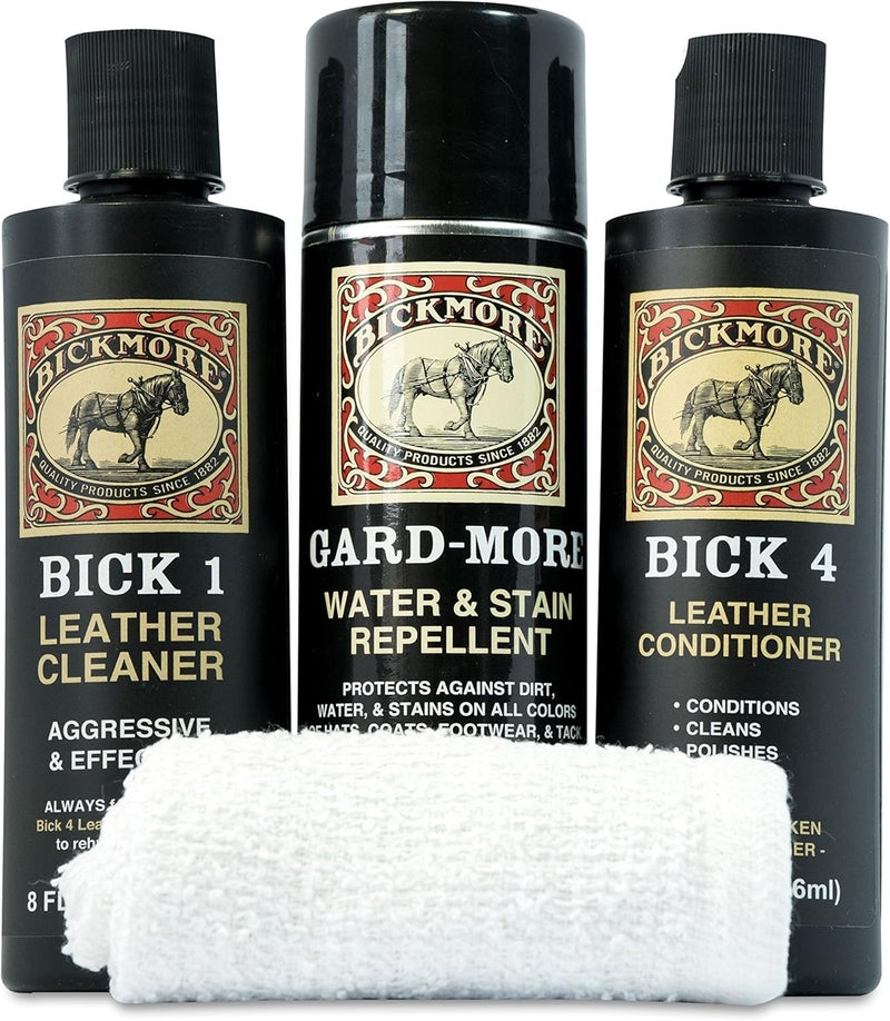 Bickmore Boot Care Kit - Includes Bick 1 Leather Cleaner, Bick 4 Leather Conditioner & Gard-More Water & Stain Repellent - Image 3