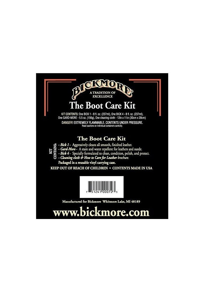 Bickmore Boot Care Kit - Includes Bick 1 Leather Cleaner, Bick 4 Leather Conditioner & Gard-More Water & Stain Repellent - Image 2