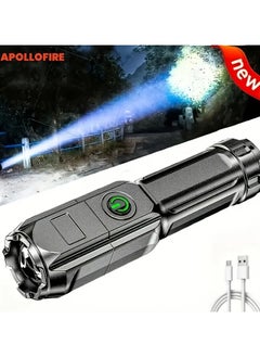 QUALITY Super Bright Zoomable Flashlight Torch, Portable Multi-Functional, Telescopic Zoom For Outdoor Home Use  - Image 2