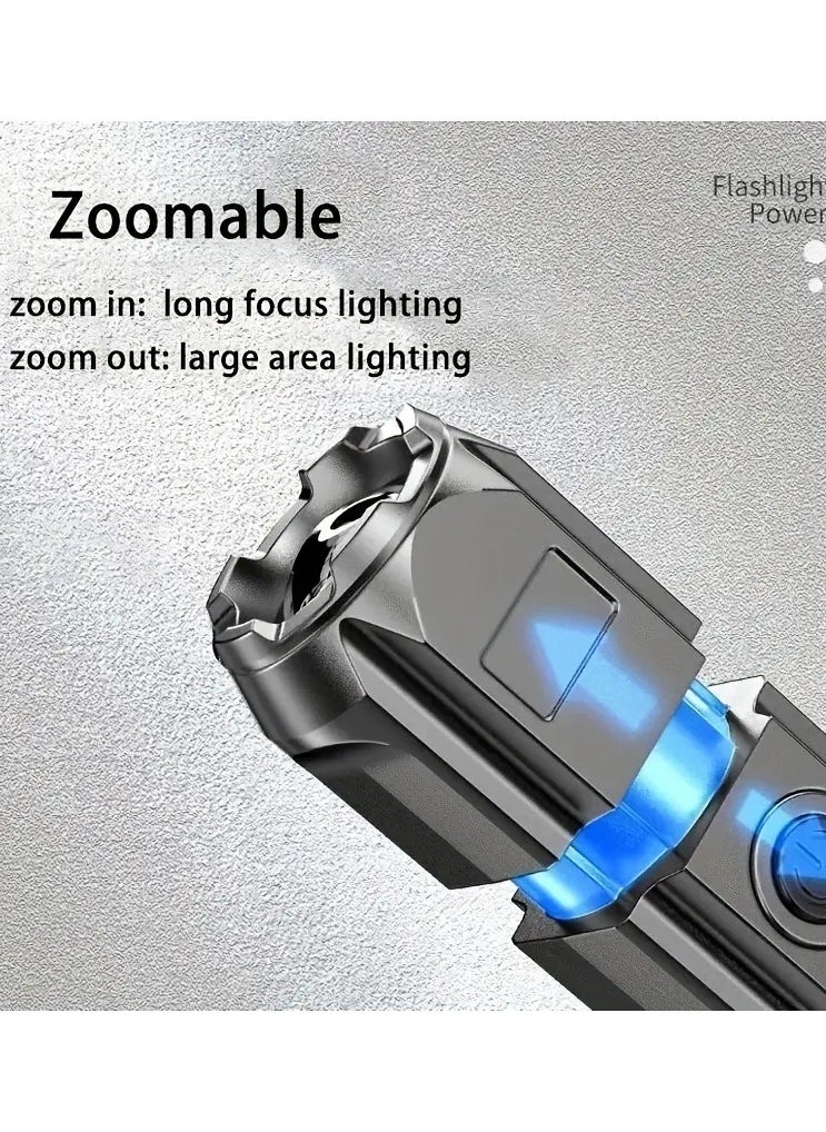 QUALITY - Super Bright Zoomable Flashlight Torch, Portable Multi-Functional, Telescopic Zoom For Outdoor Home Use - Image 1