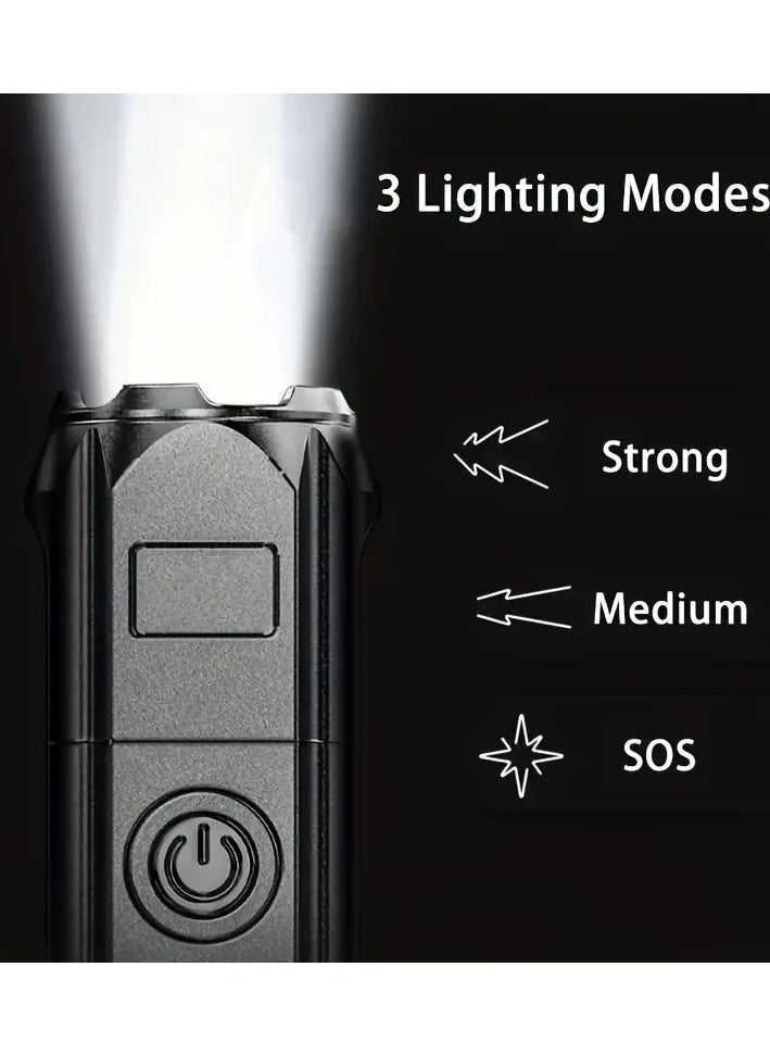 QUALITY - Super Bright Zoomable Flashlight Torch, Portable Multi-Functional, Telescopic Zoom For Outdoor Home Use - Image 1