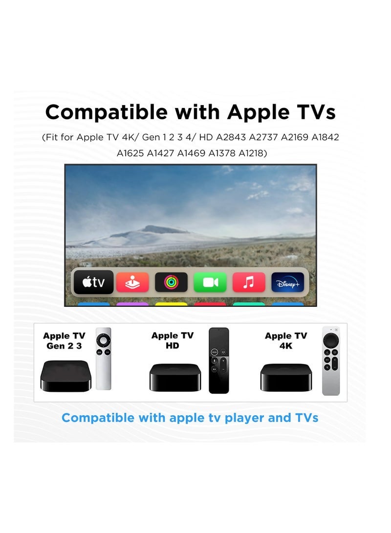 Anmi Universal Remote Control Replacement for Apple TV 4K, Apple TV Box (2nd 3rd 4th Gen), Apple TV HD A2843 A2737 A2169 A1842 A1625 A1427 A1469 A1378 A1218 - Image 2