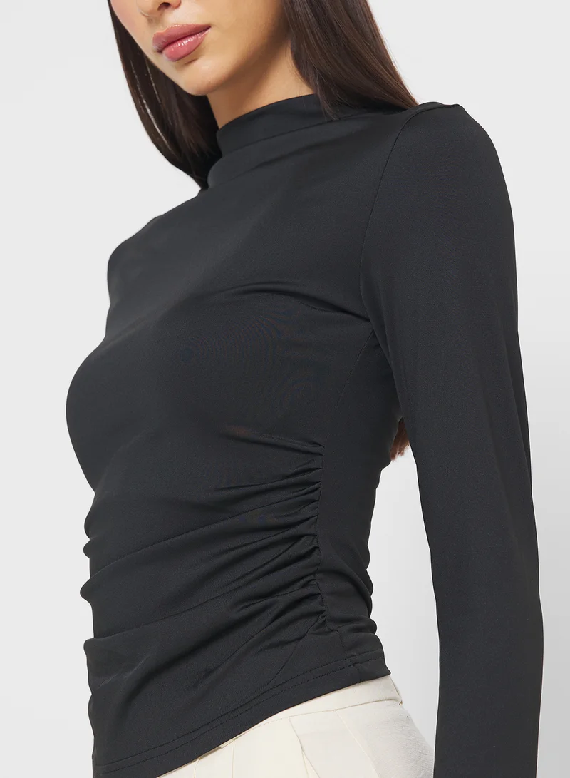 ELLA Ruched Fitted Top