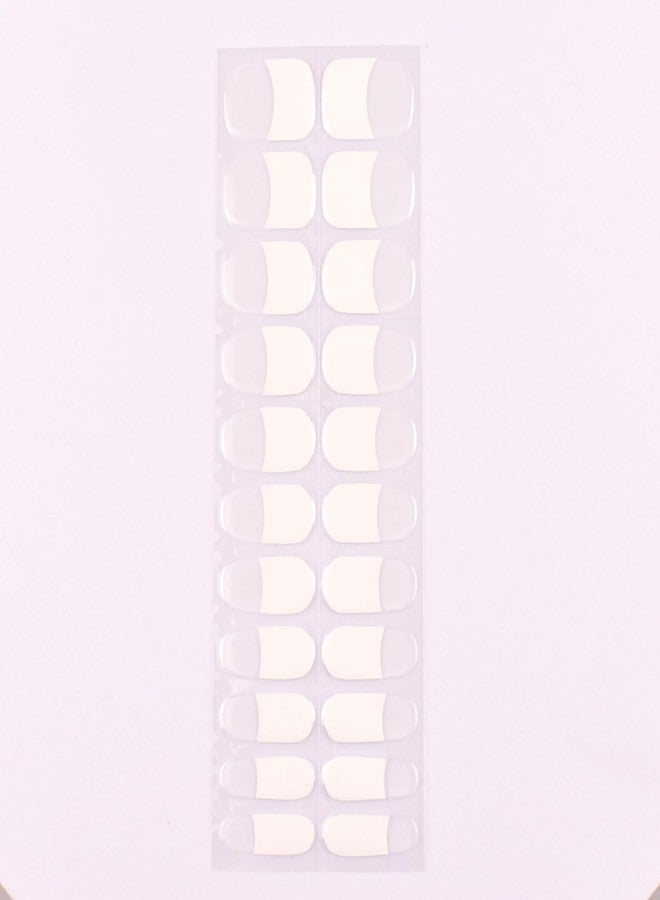 LIFOOST Semi Cured Gel Nail Strips Classic French Clear Transparent - Image 4