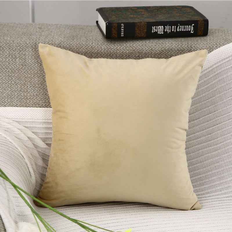 Velvet Solid Color Creative Nap Pillow Super Soft Sofa Cushion Stuffed Pillow Jacket - Image 1