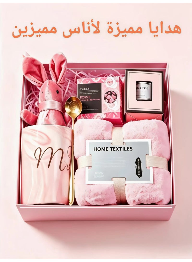 ChenDa Gift Basket for Women – Birthday, Mother's Day & Other Occasions Gift Set, Pink Gift Basket Set, Unique Gift for Women, Gifts for Mom, Sister, Wife, Daughter, Coworker, Teacher, Nurse and more - Image 1