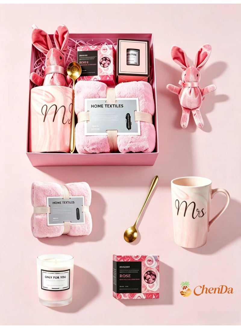 ChenDa Gift Basket for Women – Birthday, Mother's Day & Other Occasions Gift Set, Pink Gift Basket Set, Unique Gift for Women, Gifts for Mom, Sister, Wife, Daughter, Coworker, Teacher, Nurse and more - Image 2