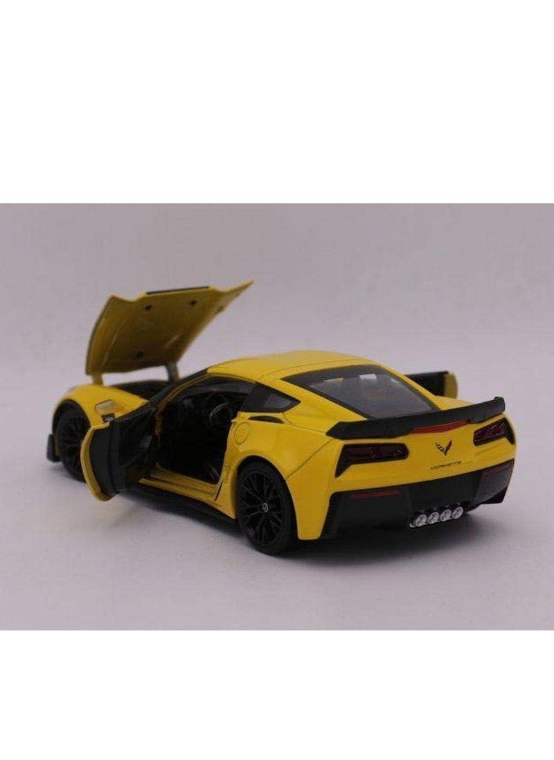 Welly Welly Nex Die-Cast Metal Model Car - 1:24-2017 Chevrolet Corvette Z06 - No:24085W  - Image 3