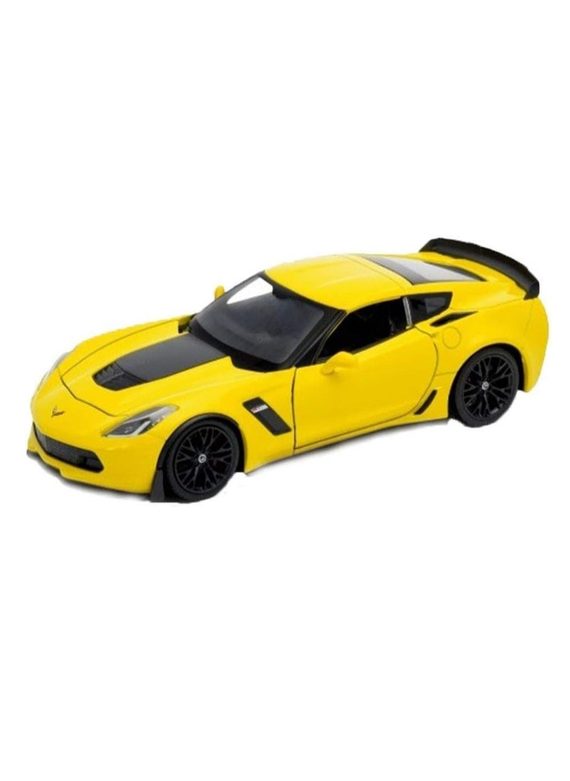 Welly Welly Nex Die-Cast Metal Model Car - 1:24-2017 Chevrolet Corvette Z06 - No:24085W  - Image 1