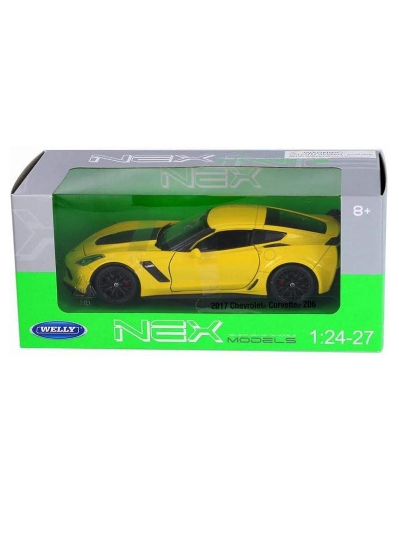 Welly Welly Nex Die-Cast Metal Model Car - 1:24-2017 Chevrolet Corvette Z06 - No:24085W  - Image 5