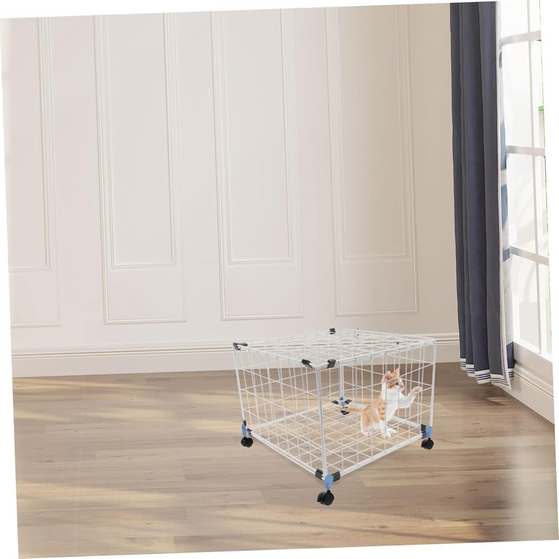 4 قطع عجلات كاستير ثقيلة الاستبدال لأقفاص الحيوانات الأليفة سهلة التركيب والتفكيك - Image 5