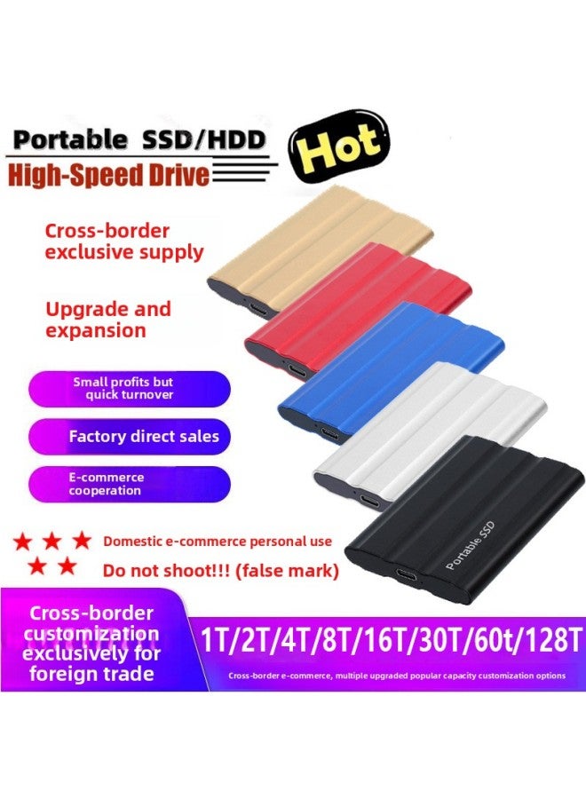 Solid-state Mobile Hard Disk 16T Upgraded High-capacity High-speed Ssd Mobile Portable Mobile Phone Computer Hard Disk 4T-Capacity:Expansion-14tb-Interface:Blue (not Suitable For Domestic And Personal Use) - Image 1