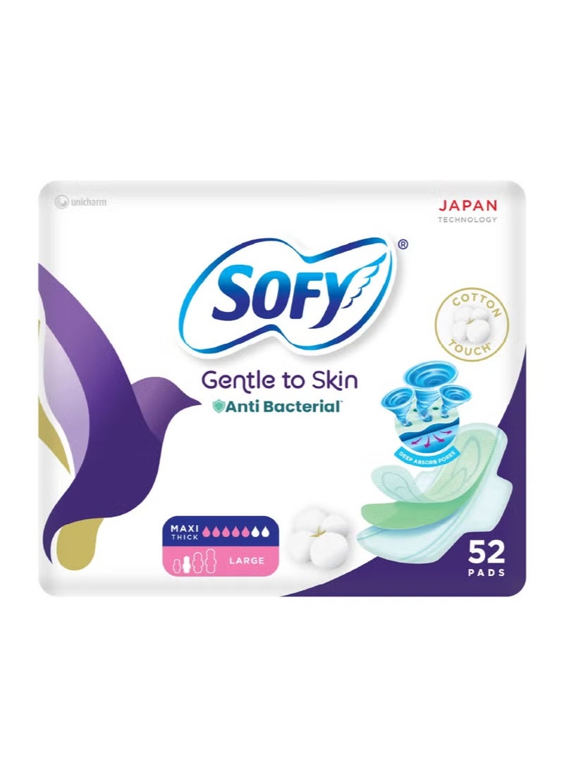 Sofy Antibacterial, Slim 29cm, Large (52 pieces)
