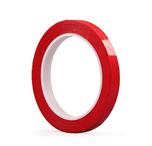 Suoirblss 6 Rolls Graphic Chart Tape Art Tape Grid Marking Tapes 72 Yard/Roll Whiteboard Gridding Tape Self-Adhesive Artist Tape Desktop Positioning Crossed Tape (Red, Width：3mm) - Image 2