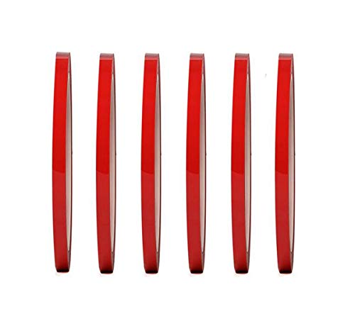 Suoirblss 6 Rolls Graphic Chart Tape Art Tape Grid Marking Tapes 72 Yard/Roll Whiteboard Gridding Tape Self-Adhesive Artist Tape Desktop Positioning Crossed Tape (Red, Width：3mm) - Image 1