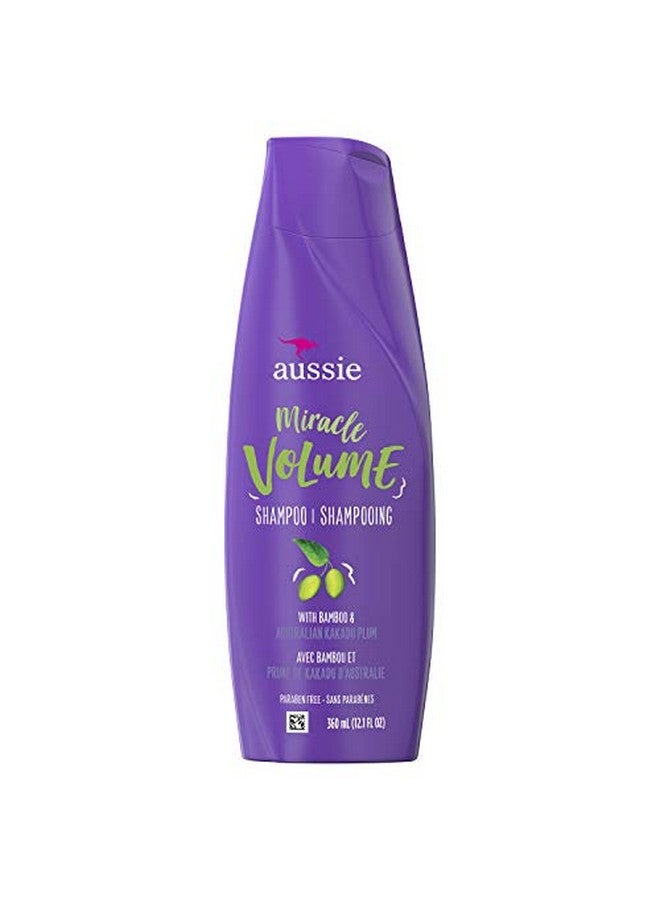 Aussie For Fine Hair Parabenfree Miracle Volume Shampoo W/Plum & Bamboo 12.1 Fl Oz - Image 1