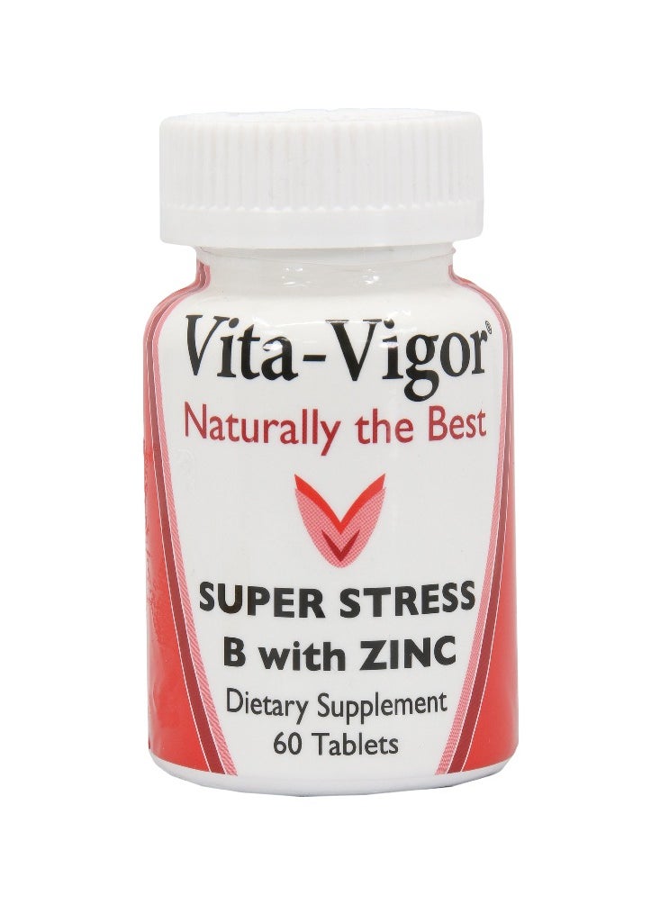 Vita-Vigor Vita-VigorSuper Stress B With ZINC Dietary Supplements, 60 Tablets 