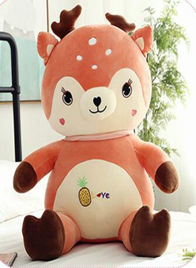 Tickles Peach Super Soft Deer Stuffed Plush Animal Toy for Boys & Girls (Color: Peach Size:25 cm) (Made in India)