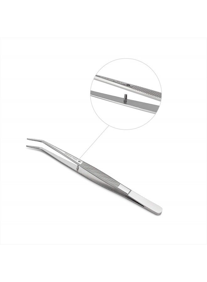 Rolybag Stainless Steel Tweezers, with Curved Serrated Tip Multipurpose Tweezers Sewing Machine Tweezers Forceps for Craft Repairing (5PCS) - Image 2