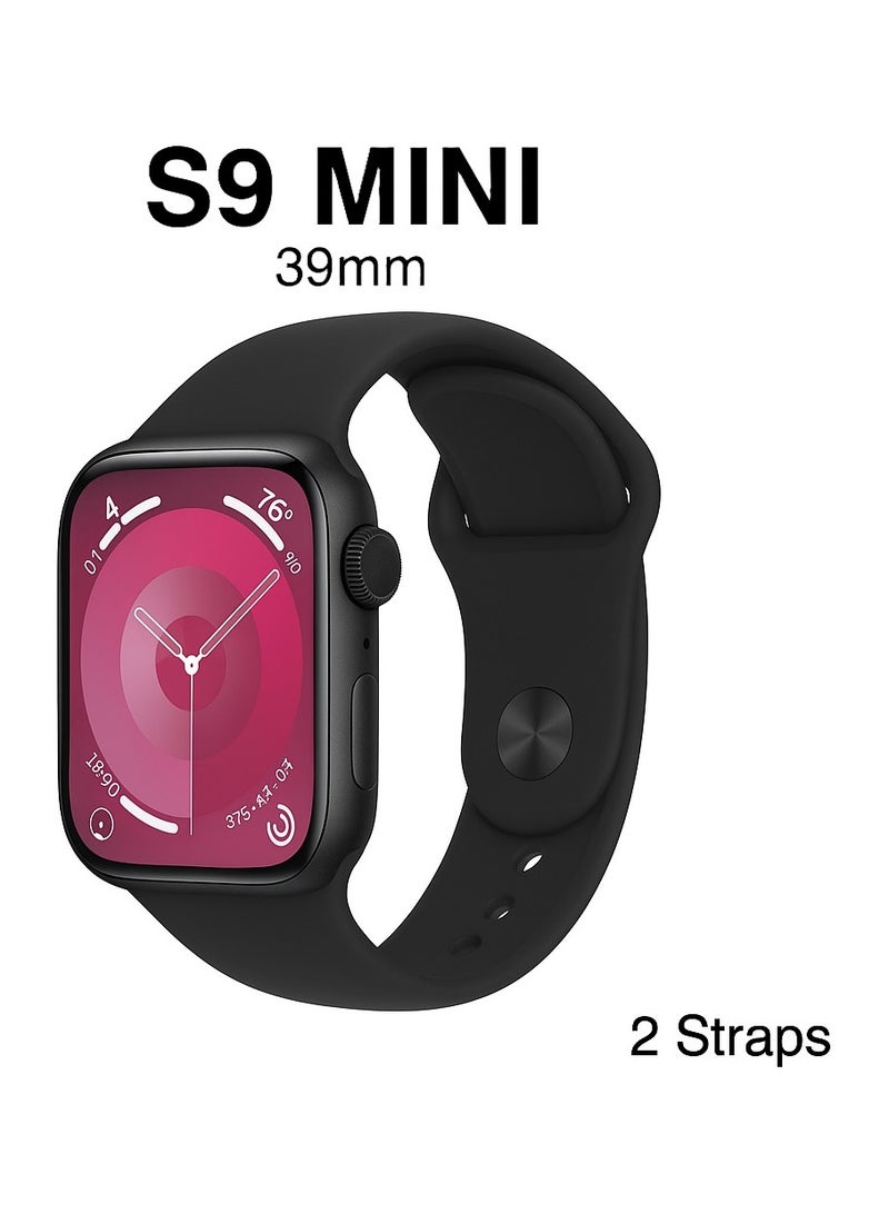 Smart Watch S9 mini Full Screen Wireless Charging Size 39 mm - Black - Image 1