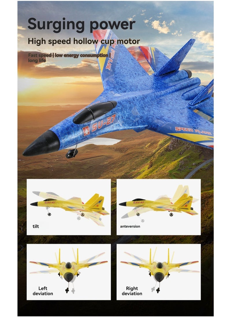 Yellow Remote Control Gravity Glider, Aircraft With Light Bar, Jet Fighter Toy For Beginners To Fly Easily