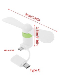 CMGTYYD 4 Pack Mini Cell Phone Fan, 2 in 1 Portable Cellphone Fan Pocket Fan Travel Fans Fast Cooling for Summer Outdoor, for Smartphone Tablet with Micro USB and Type C Interfaces  - Image 5