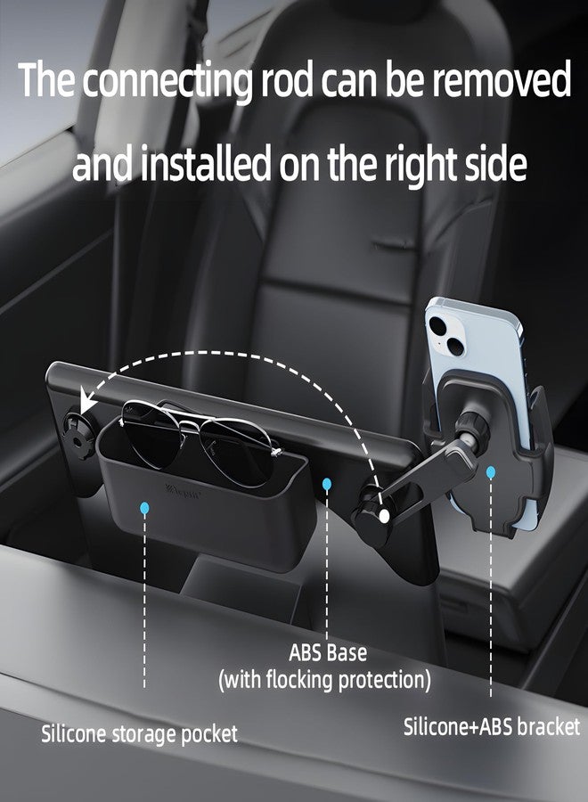 FITALLUS Tesla Model Y Juniper Phone Mount Accessory 2025-2026，Model 3 Phone Holder Highland (2024+)| Next-Gen | Slim Dock | Enhanced Grip - Image 2