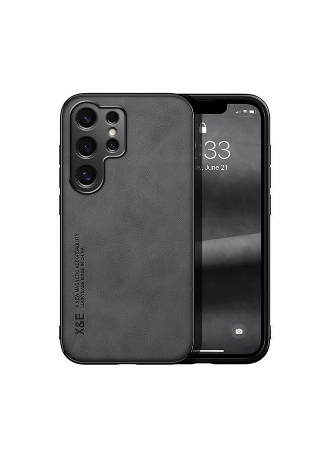 اس-توب جراب لهاتف Samsung Galaxy S25 Ultra 5G جراب خلفي من الجلد المغناطيسي الملمس - Image 1