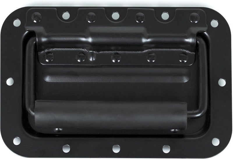 TCH Hardware 4 Pack Medium Spring Loaded Steel Recessed Handle Black with Padded Grip Case Chest Cabinet Speaker Box - Image 2