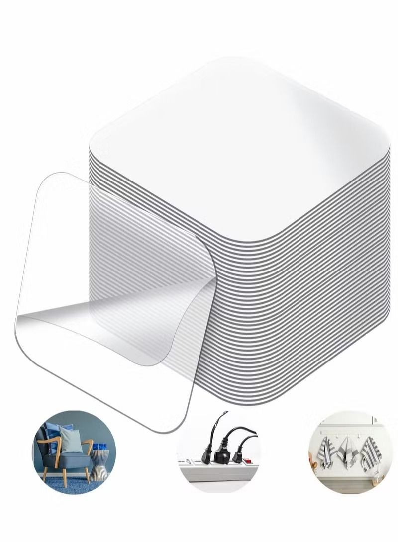 إكسفور 50 قطعة لاصقة نانو شفافة مربعة الوجهين للسجاد ، إطار الصورة ، DIY ، المنزل ، اللوازم المكتبية - Image 1