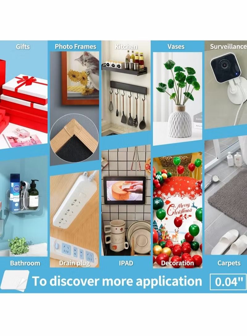 إكسفور 50 قطعة لاصقة نانو شفافة مربعة الوجهين للسجاد ، إطار الصورة ، DIY ، المنزل ، اللوازم المكتبية - Image 3