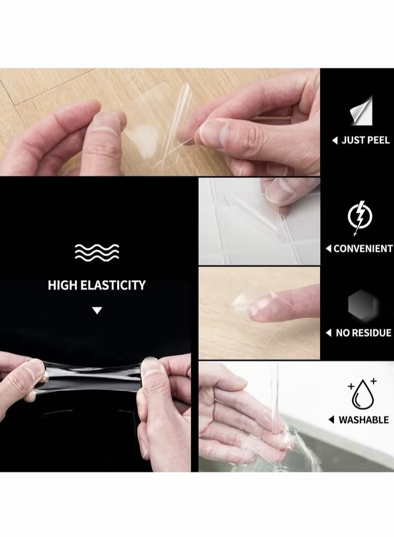 إكسفور 50 قطعة لاصقة نانو شفافة مربعة الوجهين للسجاد ، إطار الصورة ، DIY ، المنزل ، اللوازم المكتبية - Image 5