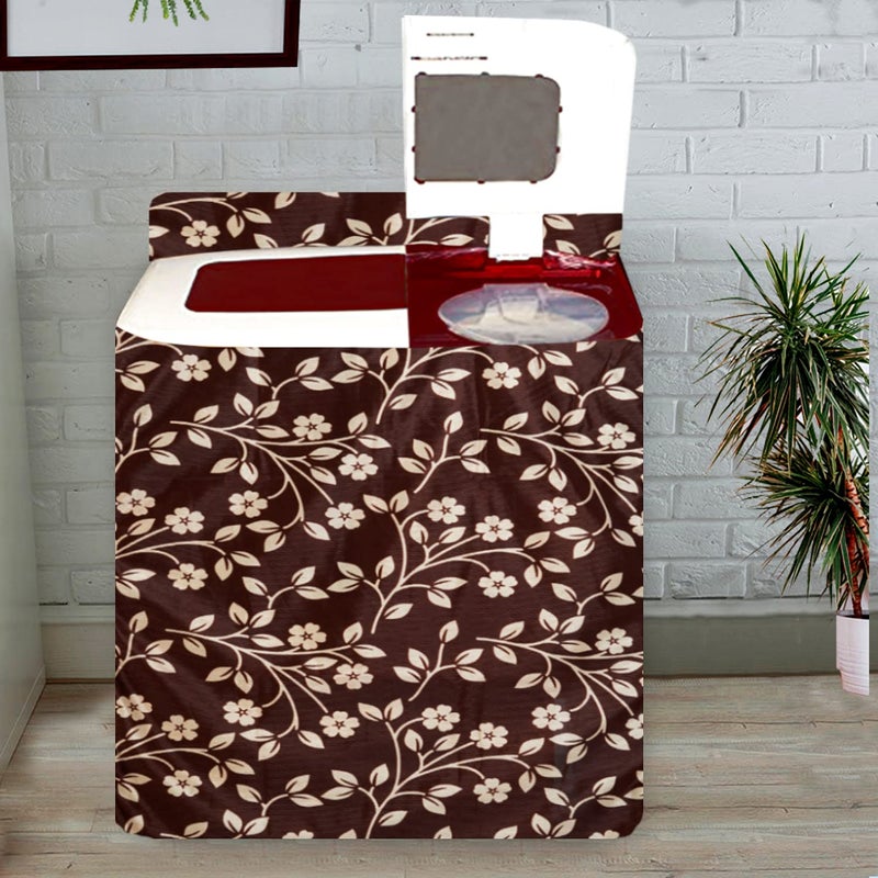 KANUSHI KANUSHI Industries Designer Laundry Bag1 Pc Waterproof Dustproof Top Load Semi Automatic Washing Machine Cover Suitable For 6 Kg 65 kg 7 kg 75 kgLBWASHINGSEMIBROWNRAJ - Image 2