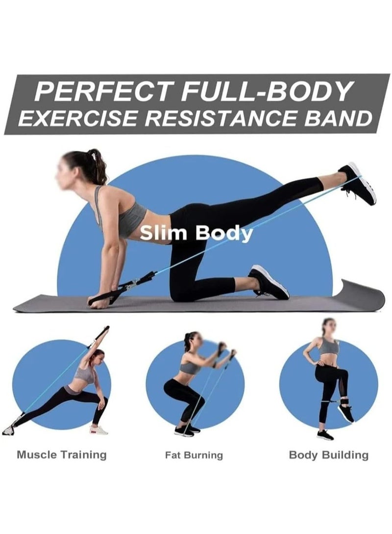 WALALLA Pull Up Resistance Bands Set with Handles, 5-Level Exercise Bands with Door Anchor, Ankle Straps and Carry Bag, Stackable Workout Bands for Strength Training, Yoga and Home Gym - Image 5