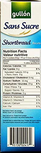Gullon Cookie SF Shortbread Cookies, 11.63 Ounce, 330 Gram (2 Pack) - Image 2