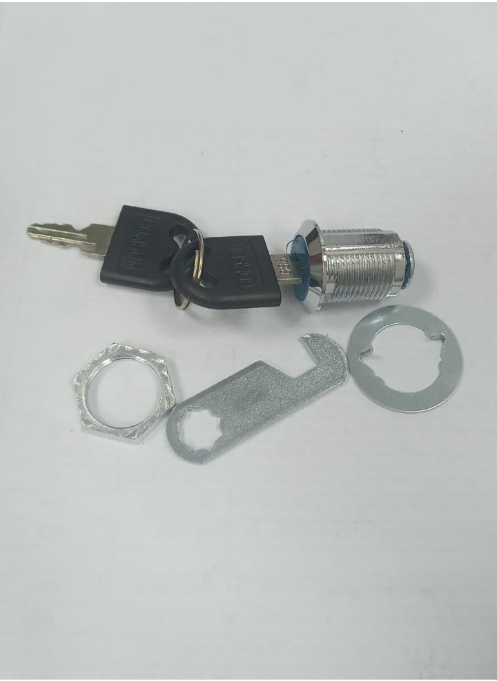 2 locks with 4 keys for locking drawers cupboards cabinets and boxes (20 mm lock)  - Image 3