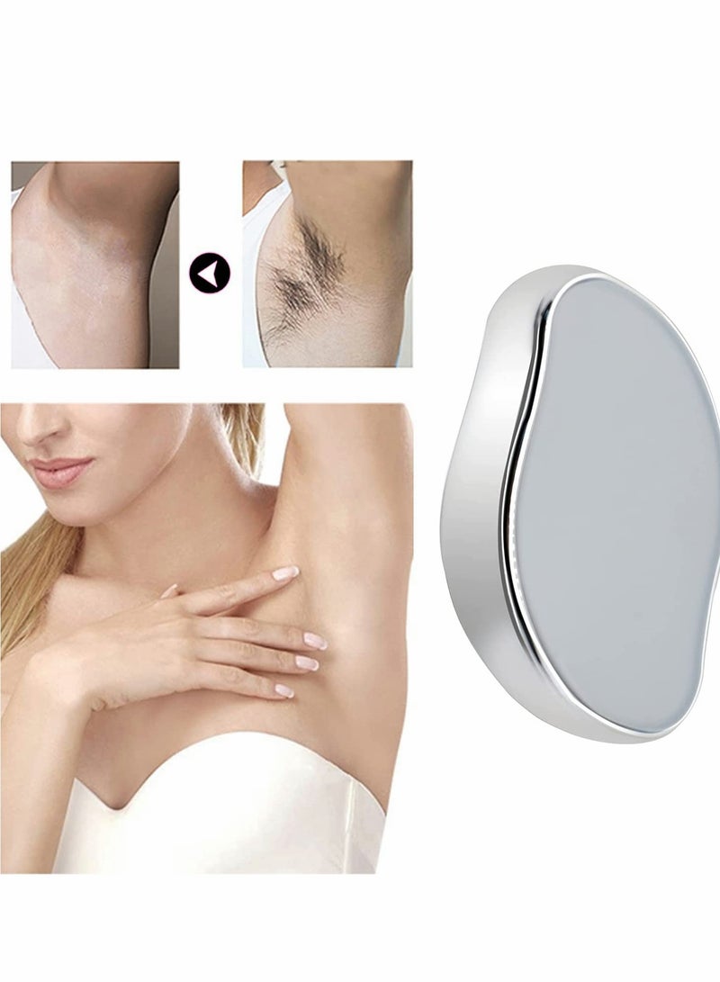 KASTWAVE Hair Removal Eraser, Painless Crystal Hair Remover Tools Magic Crystal Hair Eraser, Soft Smooth Skin Fast & Easy Crystal Hair Removal for Men and Women (Sliver) - Image 4