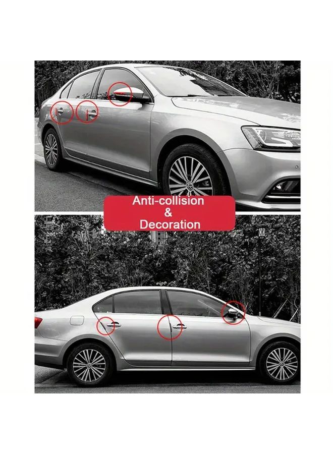 Black 6pcs Car Door Edge Protector Guards Scratch Protection Trim Molding - Image 5