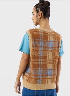 FINGERCROXX Checked Sweater Vest  - Image 2