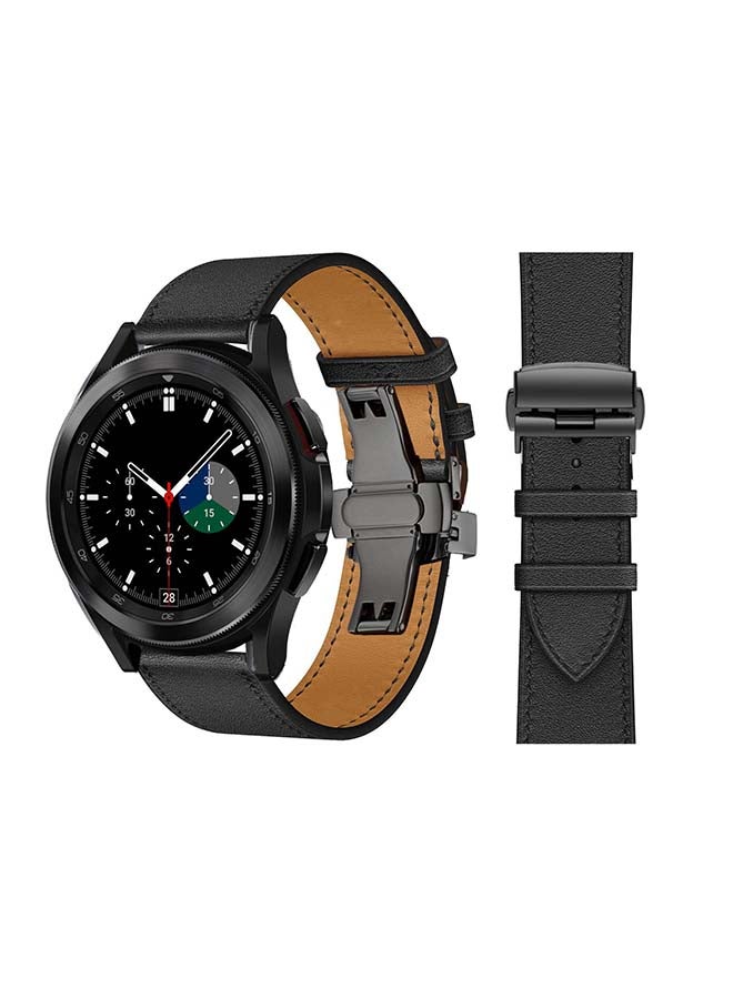 Perfii Replacement Band For Samsung Galaxy Watch4 Supreme Black Silver - Image 1